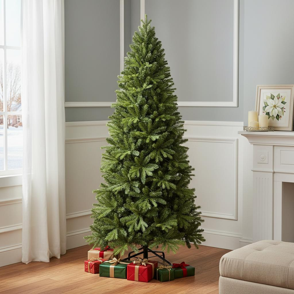 713034 7.5 ft. Slender Pine Christmas Tree