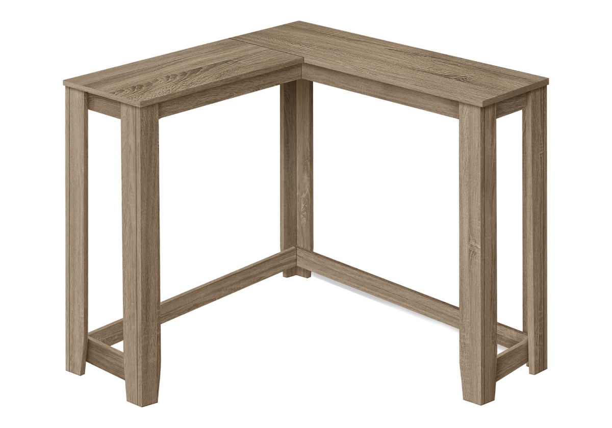 489755 36 in. Taupe Wood Corner Frame Console Table