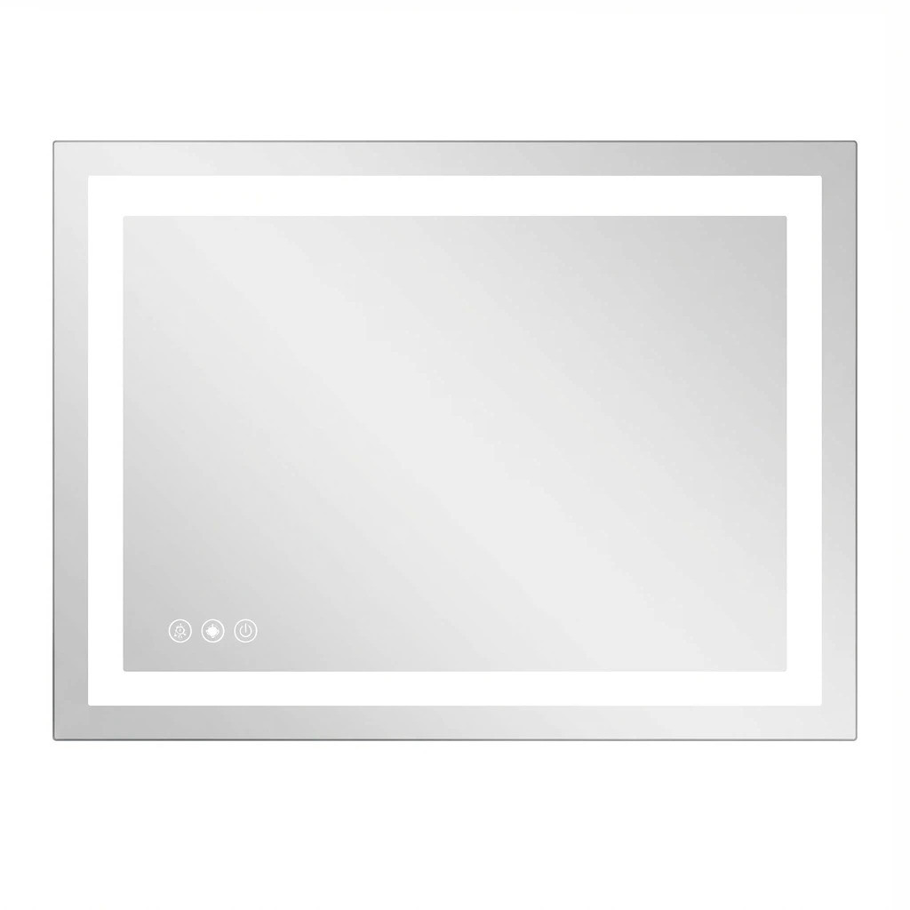 723855 35 in. Lighted Frameless Bathroom Vanity Mirror