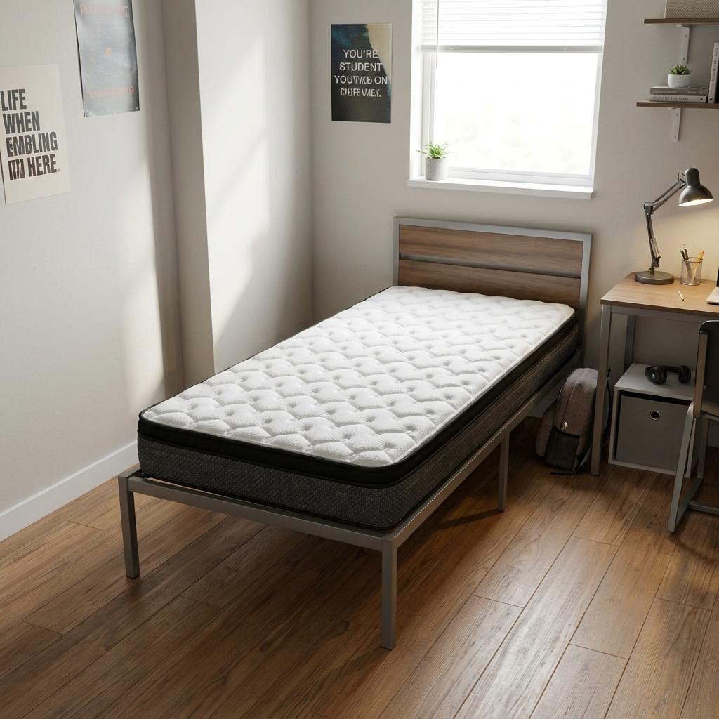 746799 9 in. Twin Extra Large Foam Medium Euro Top Foam Mattress
