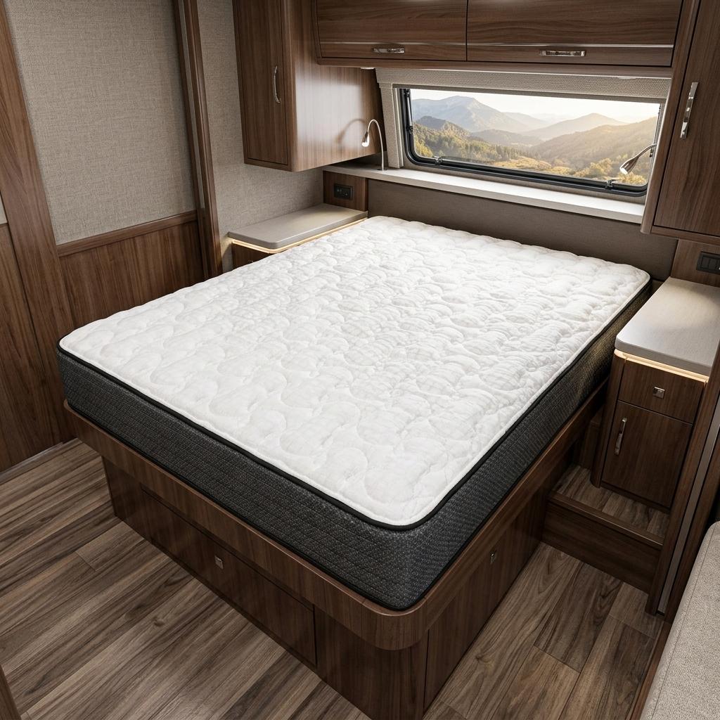 746942 10 in. RV King Size Foam Firm Hybrid Mattress - 72 x 80 in.