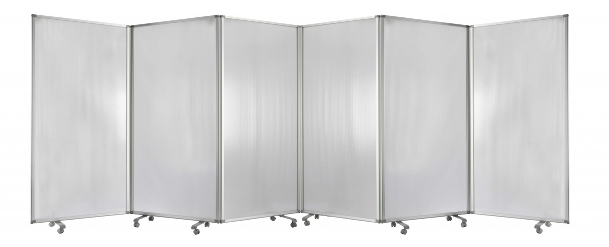 Clear Metal 6 Panel Resilient Screen, 212 x 1 x 71 in.