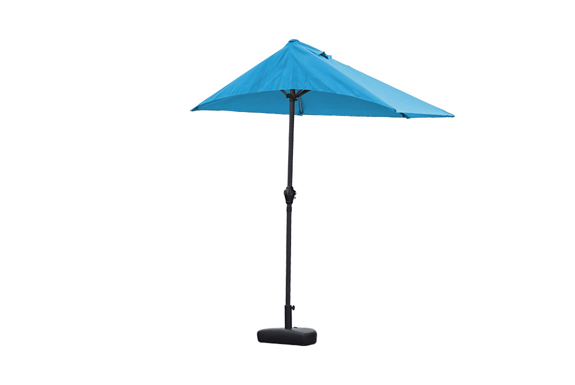 110 x 10 in. Blue iron Side Wall Umbrella
