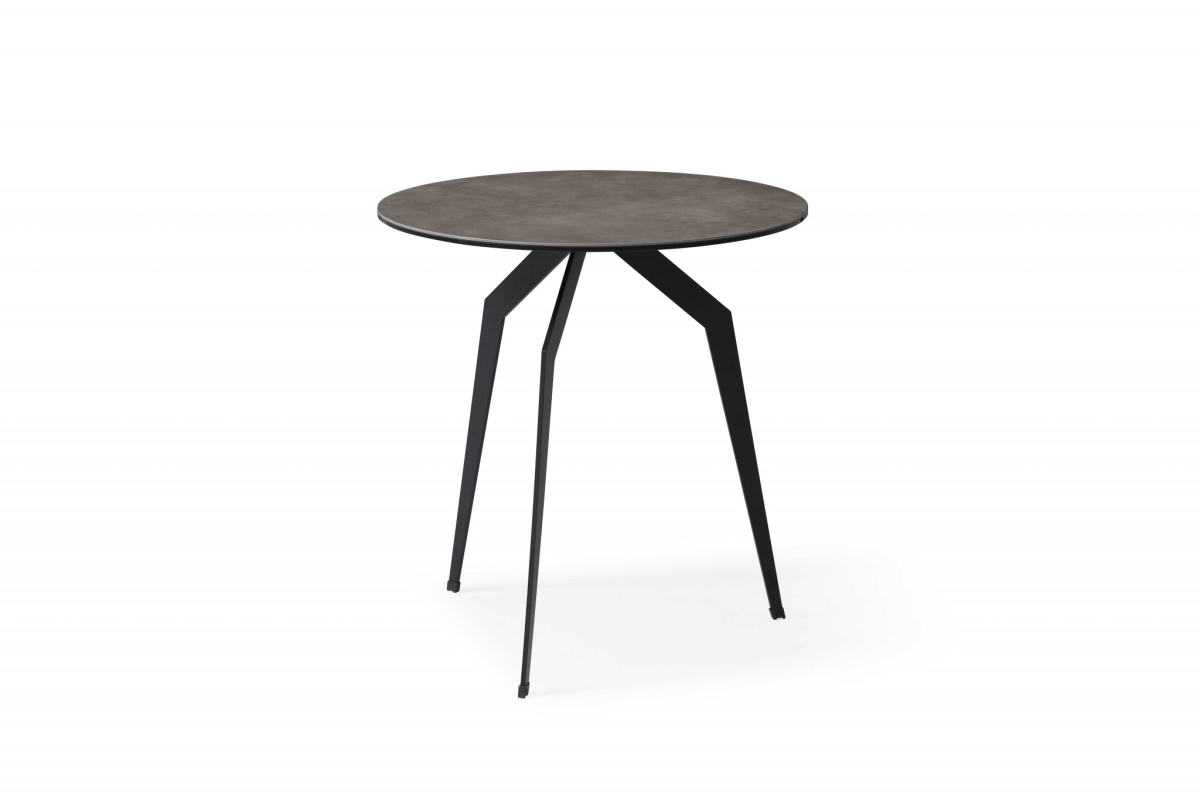 Black Ceramic & Iron Side Table, 20 x 20 x 20 in.
