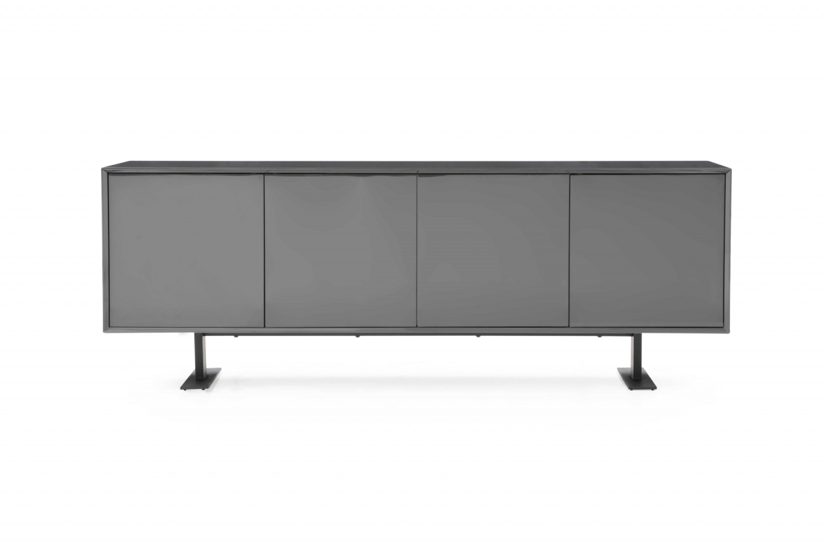 Picture of HomeRoots 370772 Gray Metal Buffet, 87 x 18 x 31.5 in.