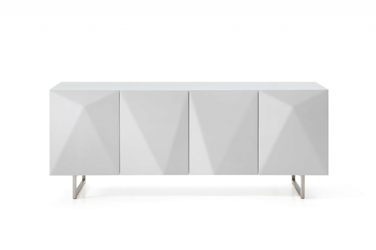 Picture of HomeRoots 370755 White Metal Buffet&#44; 79 x 18 x 32 in.