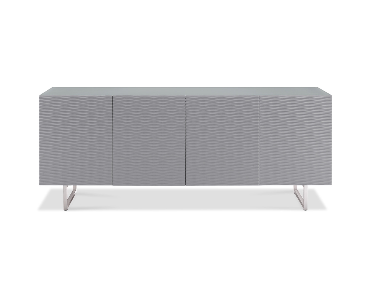 Picture of HomeRoots 370752 Gray Metal Buffet&#44; 79 x 18 x 32 in.