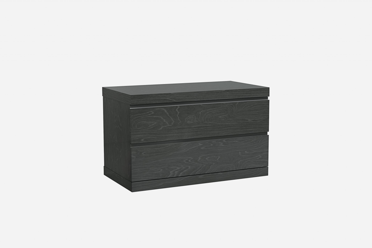White Stainless Steel Nightstand, 30 x 18 x 20 in.