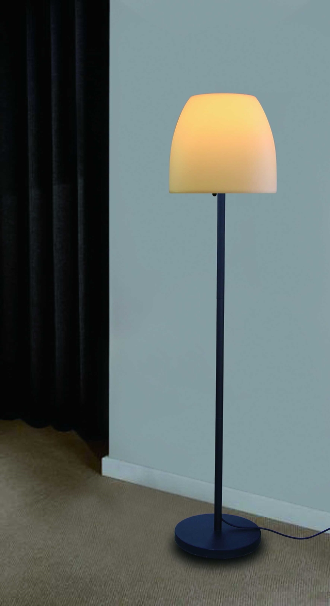 White Metal Floor Lamp, 12 x 13 x 60 in.