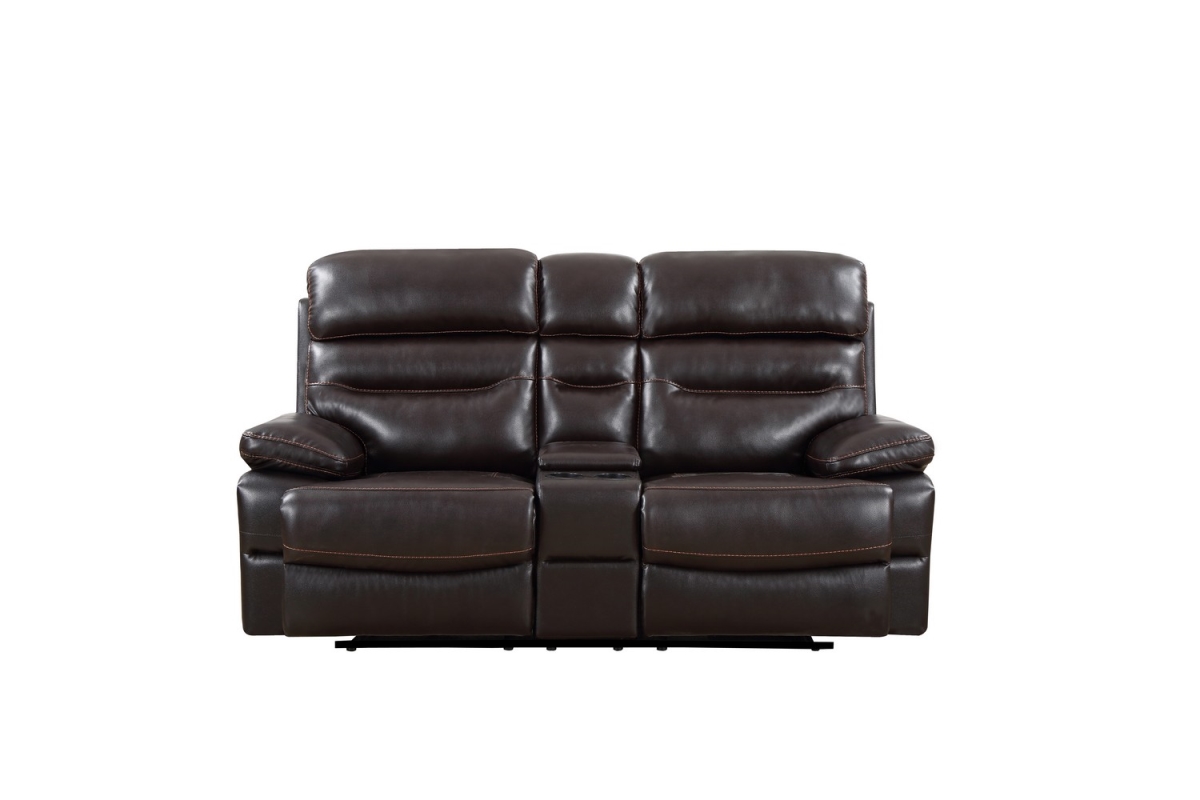 366322 Brown Console Loveseat - 78 x 40 x 41 in.