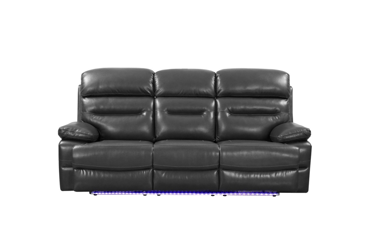 Gray Power Reclining Sofa - 89 x 40 x 41 in.