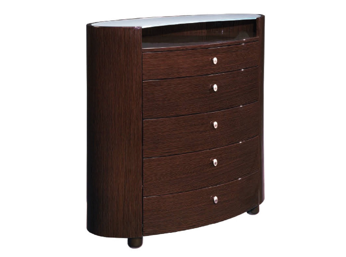 Picture of HomeRoots 366211 High Gloss Wenge Chest - 39 x 22 x 41.5 in.