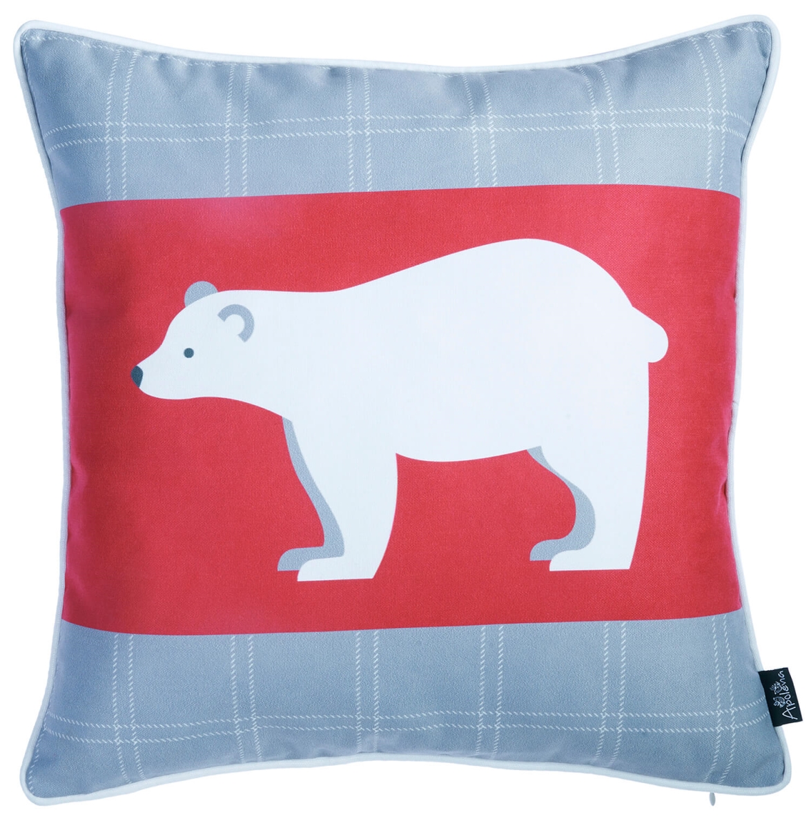 355349 Multi Color Christmas Bear Printed Decorative Throw Pillow Cover - 18 x 18 in -  HomeRoots