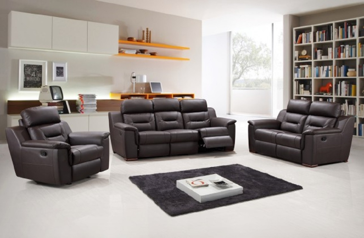 Brown Sofa Set, 3 Piece - 200 x 123 x 123 in.