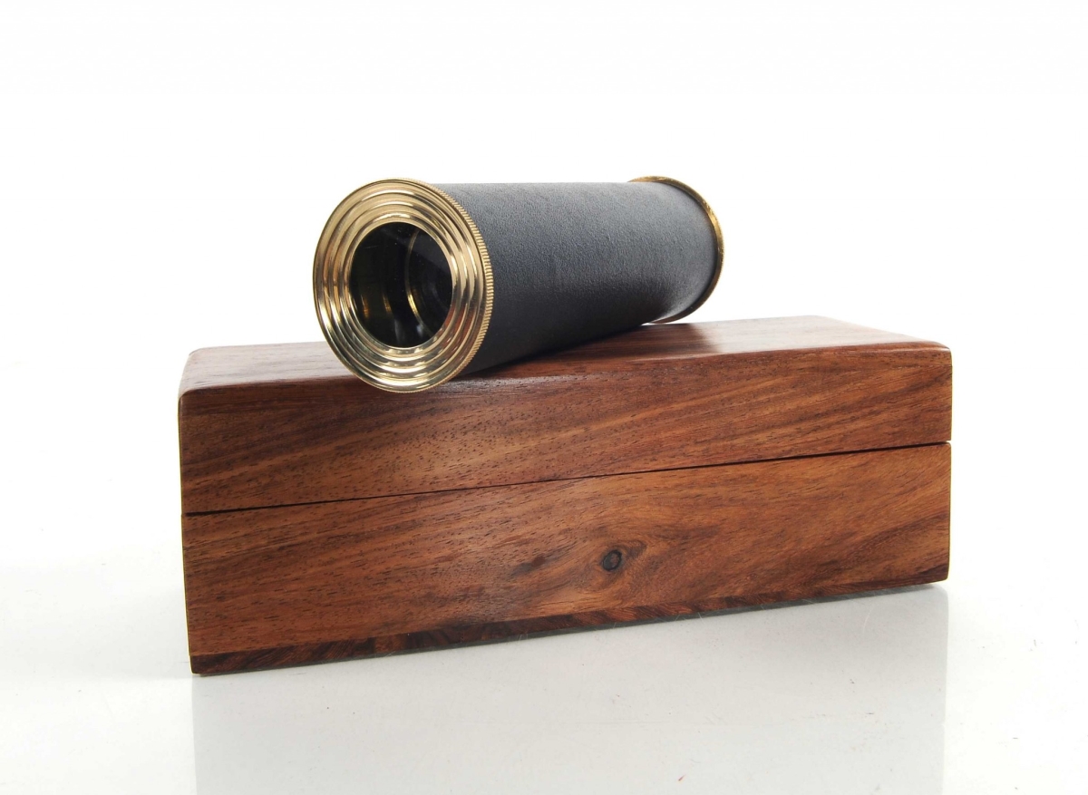 Handheld Telescope in Wood Box, Multi Color - 1.5 x 15 x 1.5 in.
