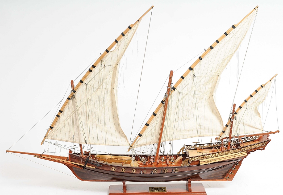Wooden Xebec - 7 x 35 x 27 in.