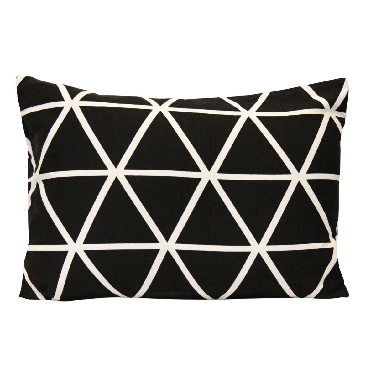 Picture of HomeRoots 373375 Black & White Cotton&#44; Polyester Lumbar Pillow - 20 x 4 x 14 in.
