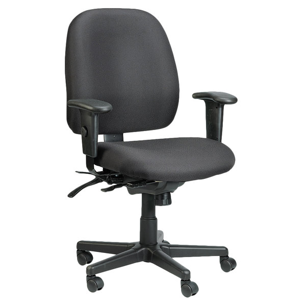 Black Tilt Tension Control Fabric Chair - 29.5 x 26 x 37 in -  Gfancy Fixtures, GF3084772