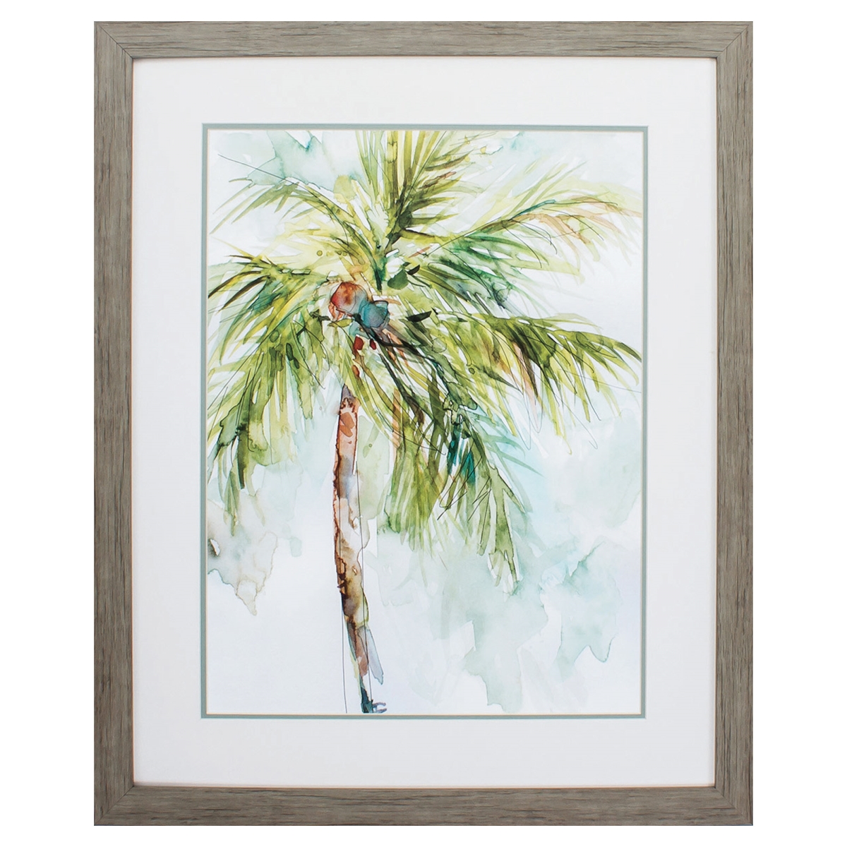366013 Woodtoned Palm Breezes I Frame - 27 x 33 in.