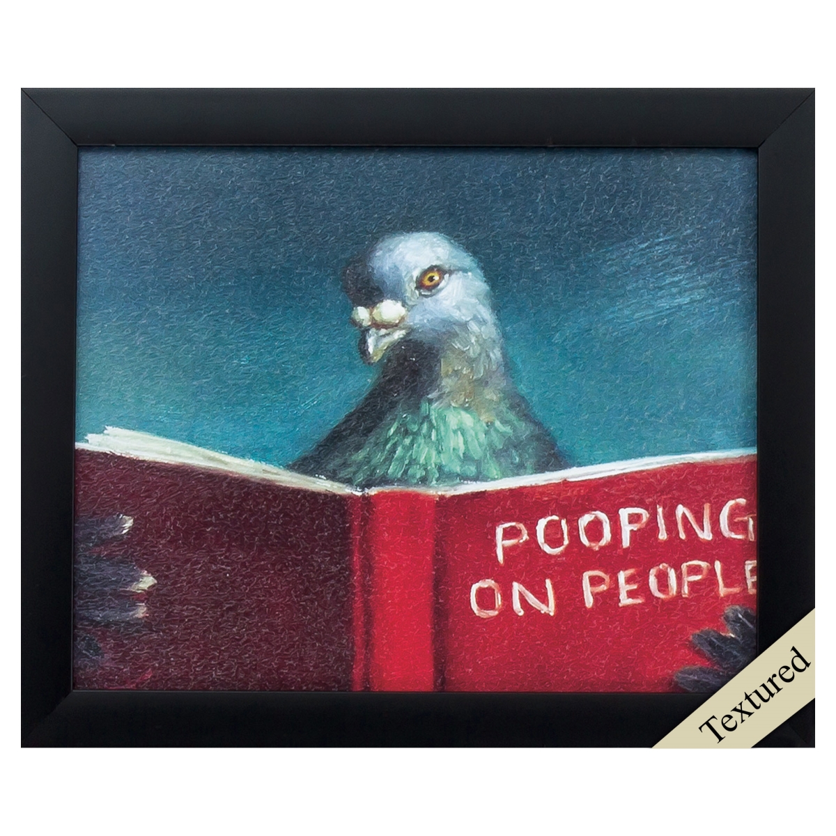 365909 Black Pooping on People Frame - 11 x 9 in.