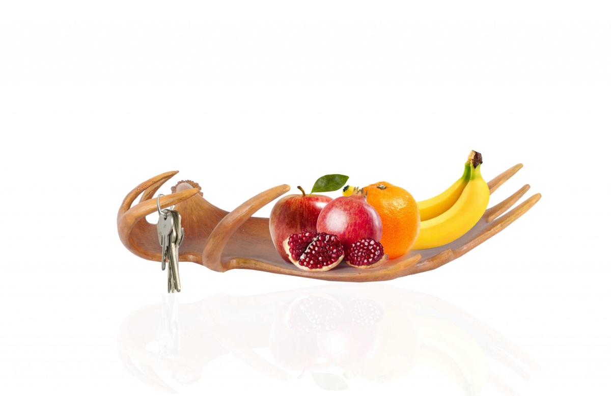 Multi Color Deer Antler Tray - 12 x 23.5 x 6.5 in.