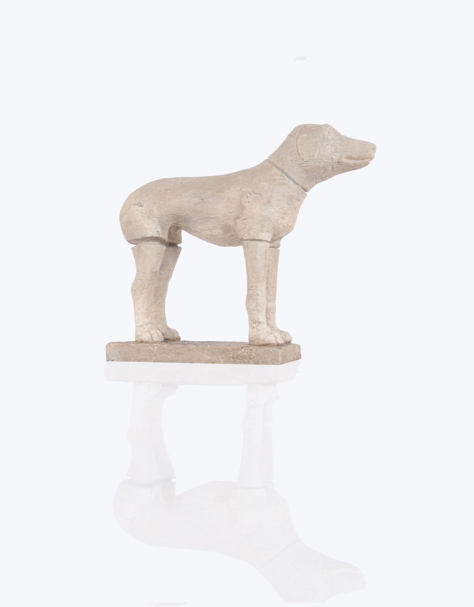 Multi Color Dog Statue - 5 x 19.5 x 17 in.
