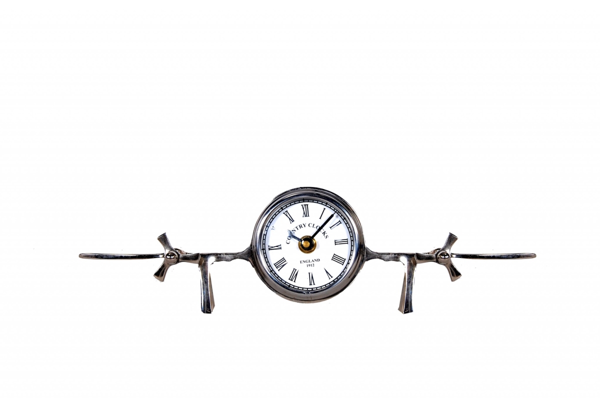 Picture of HomeRoots 364225 Multi Color Aeroplane Table Clock - 3 x 13.5 x 4.5 in.