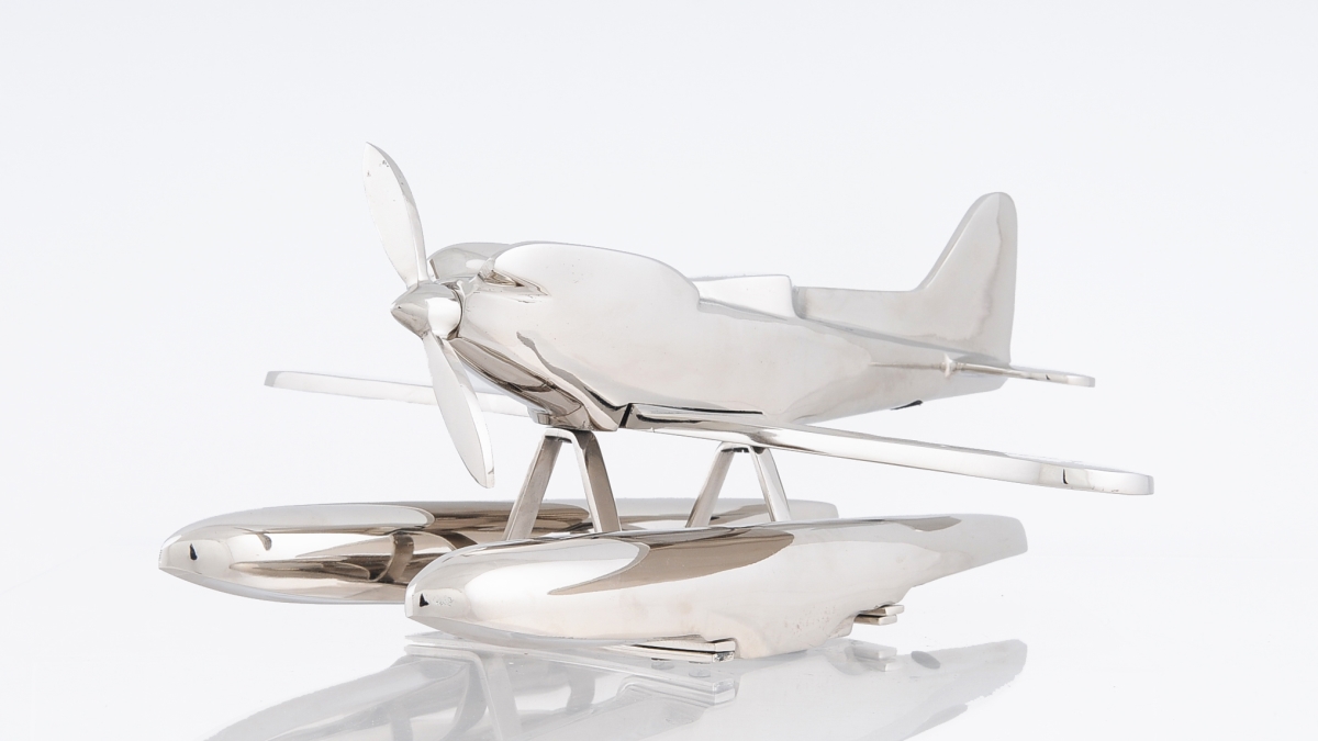 Multi Color Aluminum Seaplane - 17 x 16.5 x 7 in.