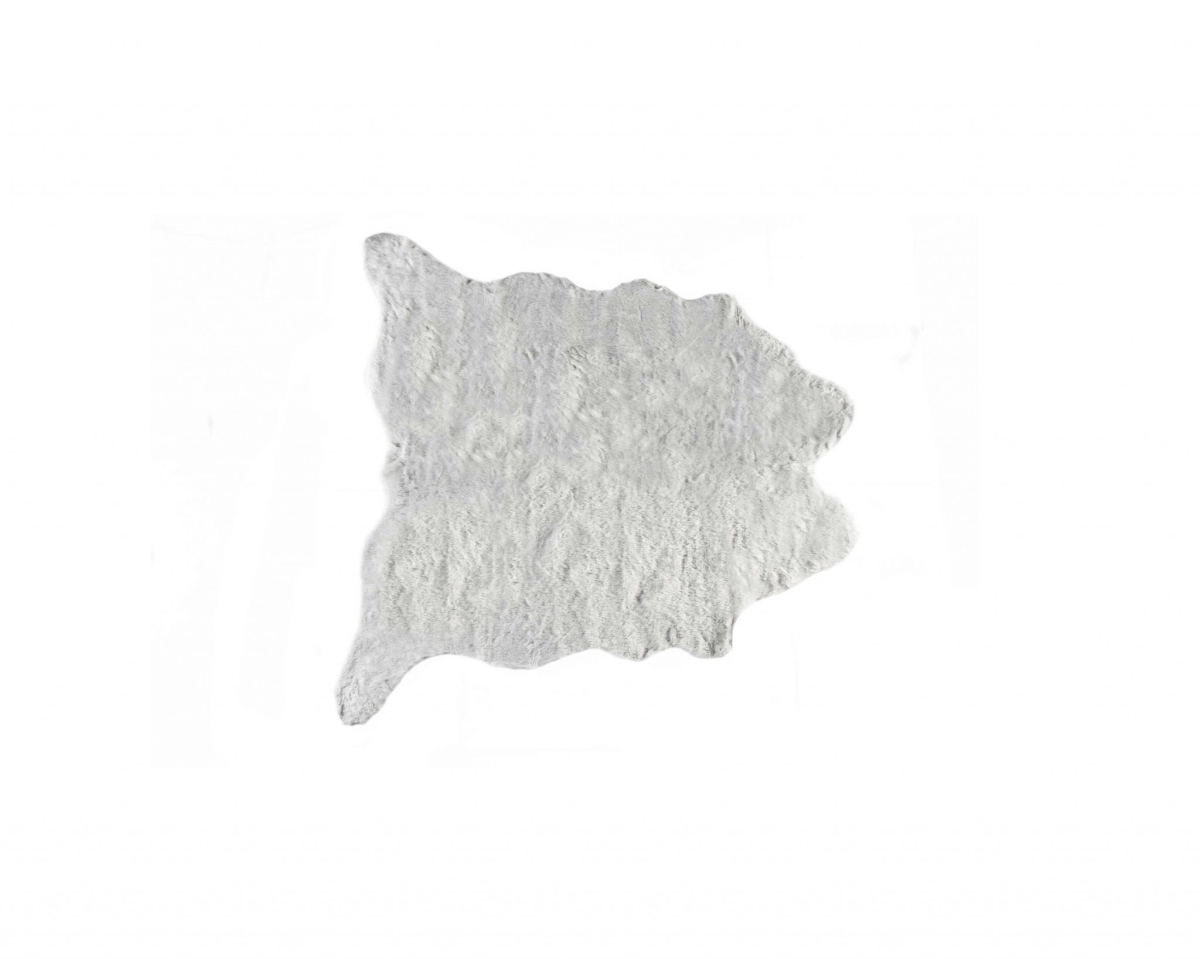 Acrylic Plush, Polyester Gray Rug - 0.8 x 60 x 51 in.