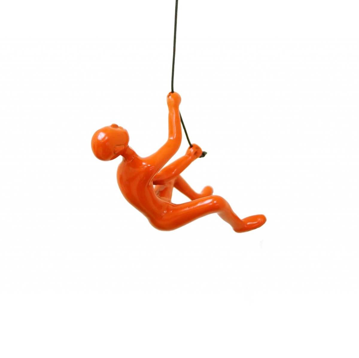 Resin Orange Climbing Man Wall Decor - 6 x 3 x 3 in.