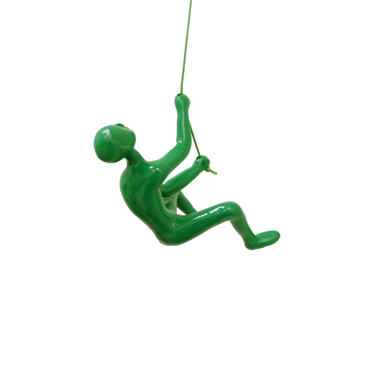 Resin Green Climbing Man Wall Decor - 6 x 3 x 3 in.