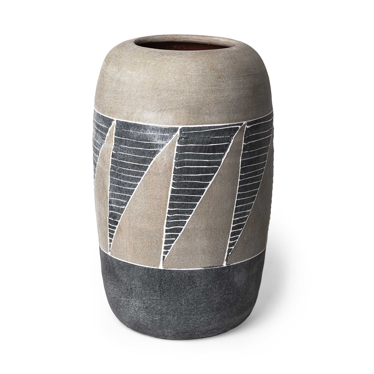 Picture of HomeRoots 380397 Grey & Brown Ceramic Vase