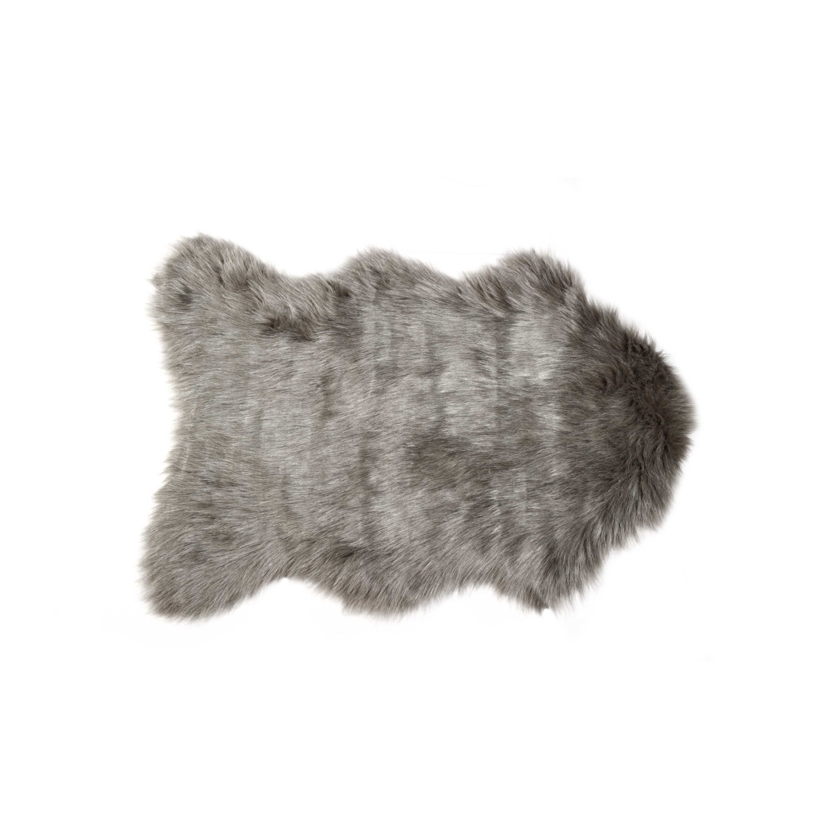 293160 2 x 3 ft. Gordon Faux Sheepskin Rug - Grey