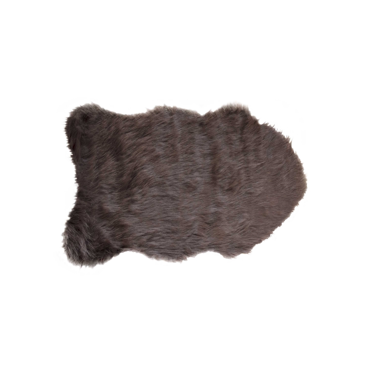 2 x 3 ft. Gordon Faux Sheepskin Rug - Chocolate