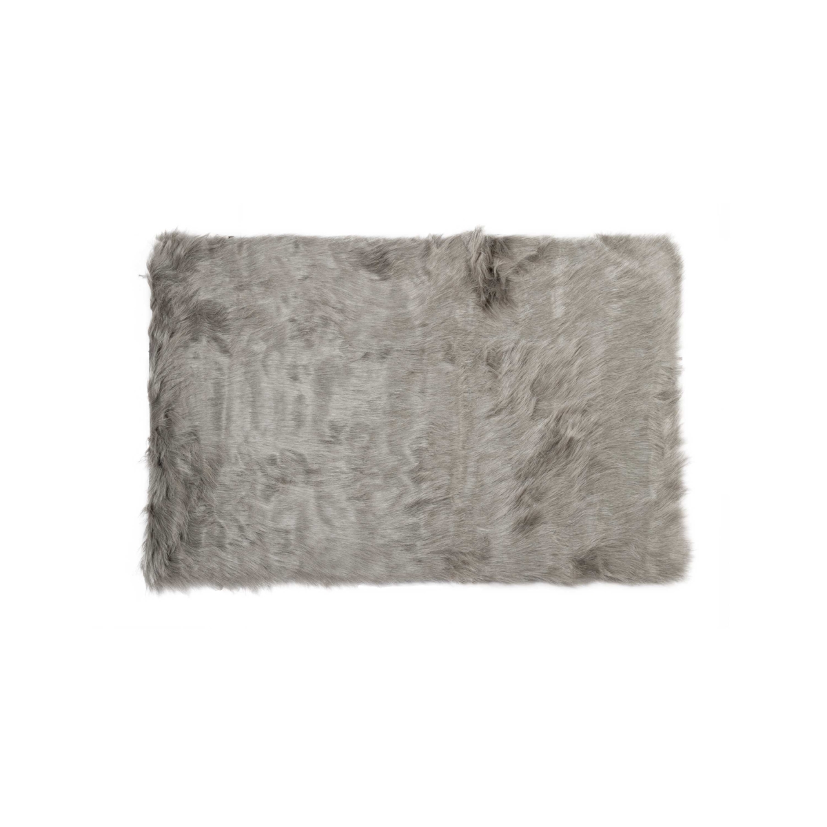2 x 3 ft. Hudson Faux Fur Rectangular Rug - Grey
