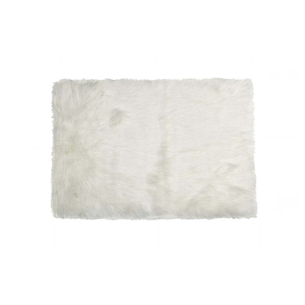 2 x 3 ft. Hudson Faux Fur Rectangular Rug - Off White