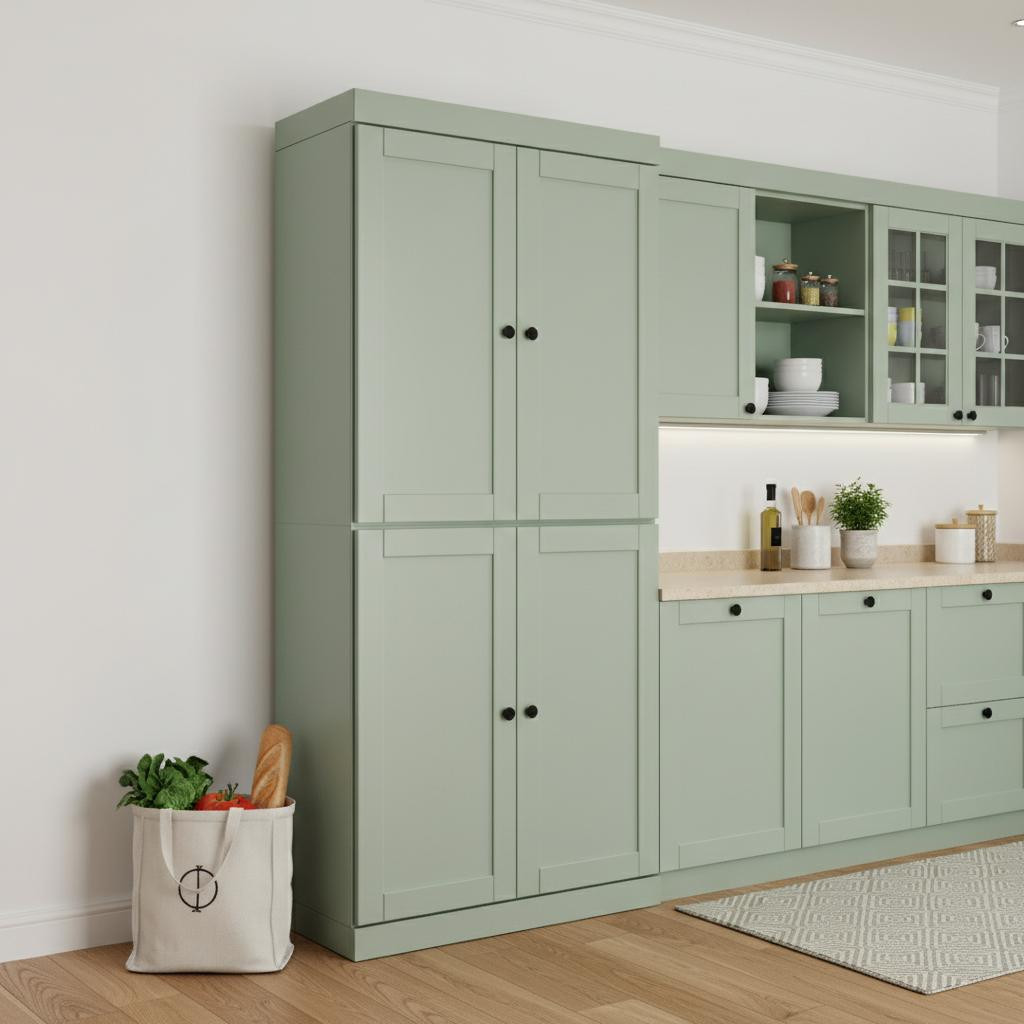 722610 Sage Solid Wood Four Door Pantry or Storage Closet - 72 in.