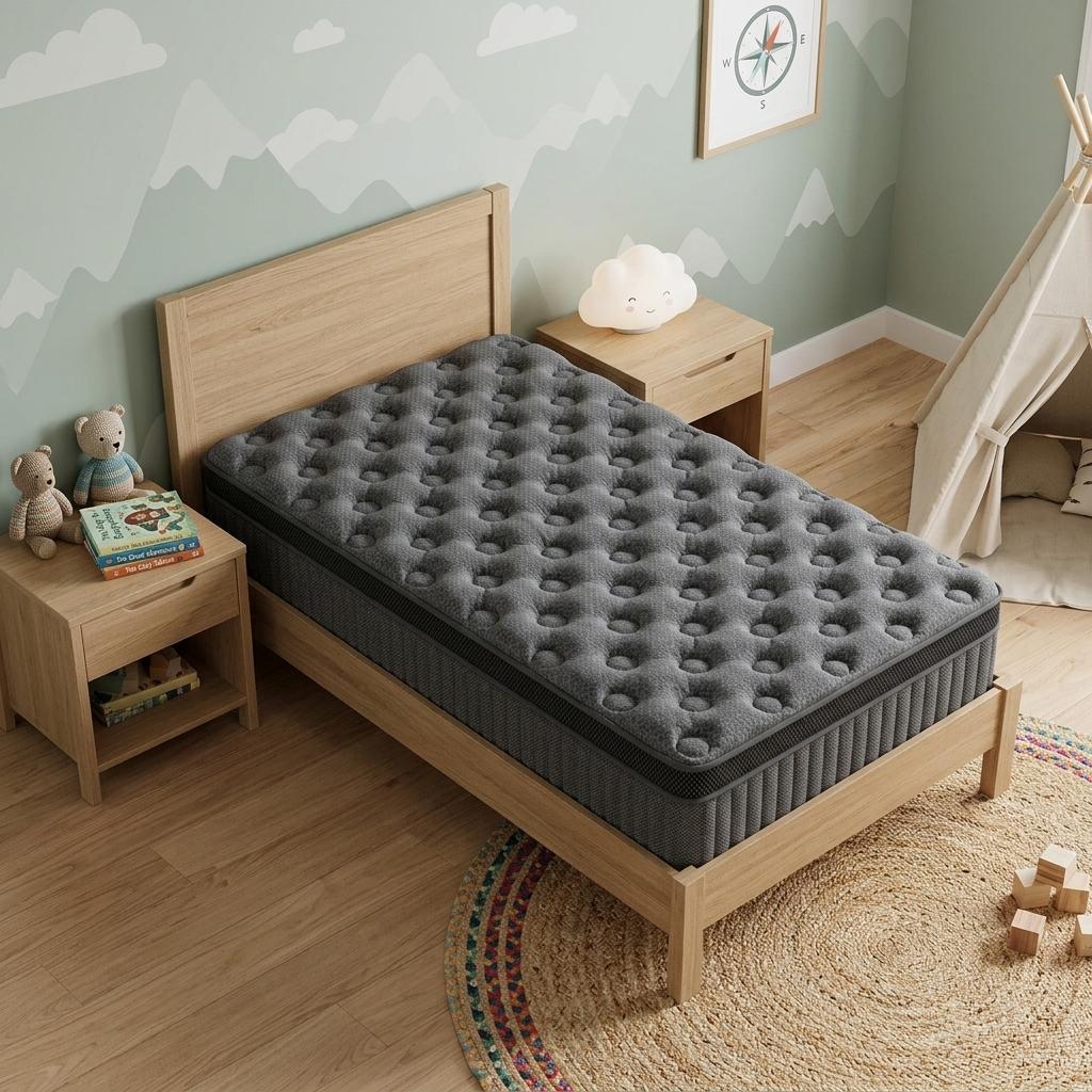 746666 12 in. Twin Size Lumbar Support Memory Foam Hybrid Mattress