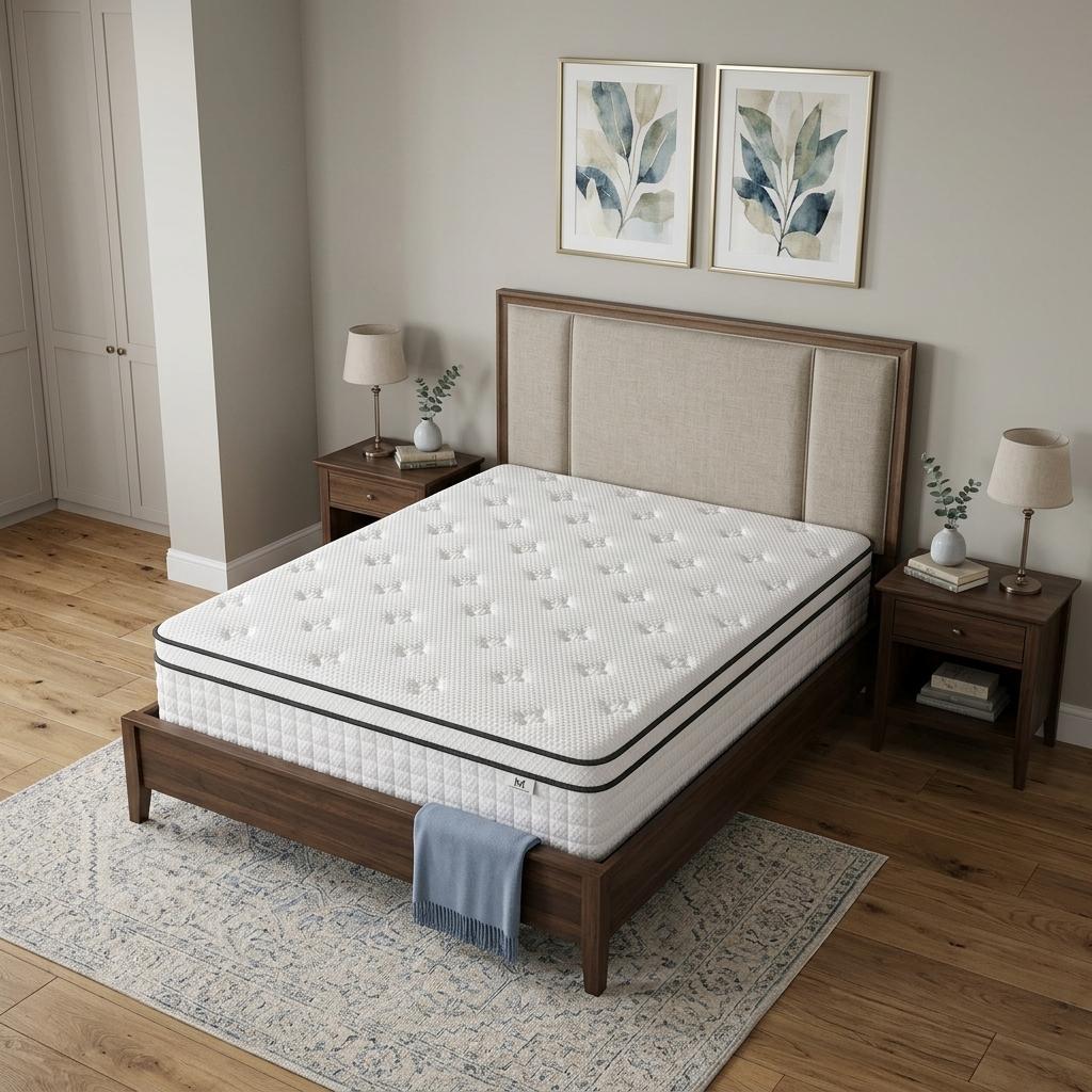 751379 10 in. King Size Gel Memory Foam Medium Check Hybrid Mattress