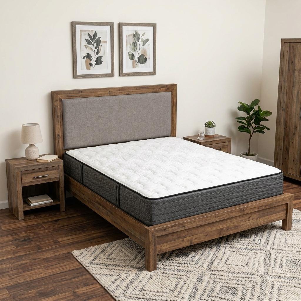 746937 10 in. Split California King Size Foam Firm Hybrid Mattress