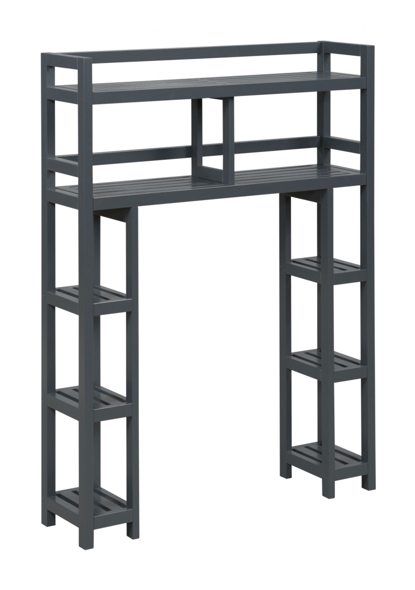380019 48 in. Bathroom Organizer with Side Storage with 2 Shelves, Grpahite