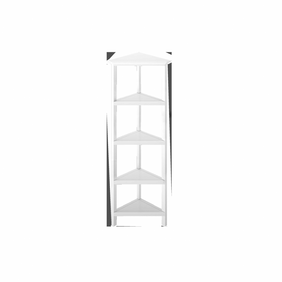60 in. Bookcase with 2 Shelves, White