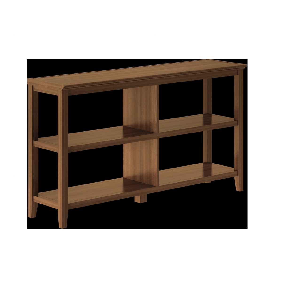 30 in. Bookcase with 2 Shelves in Walnut