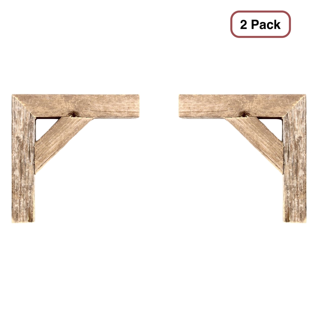 Picture of HomeRoots 379888 Natural Weathered Gray Corbels - Set of 2