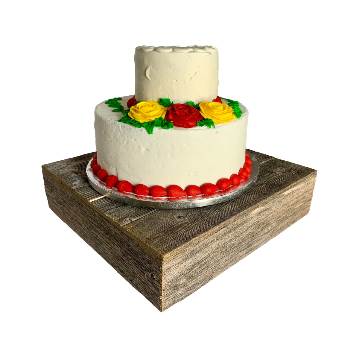 Picture of HomeRoots 379879 Natural Weathered Gray Cake Stand