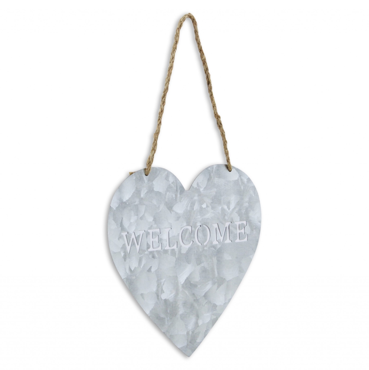 379864 Welcome Gray Galvanized Metal Wall Art