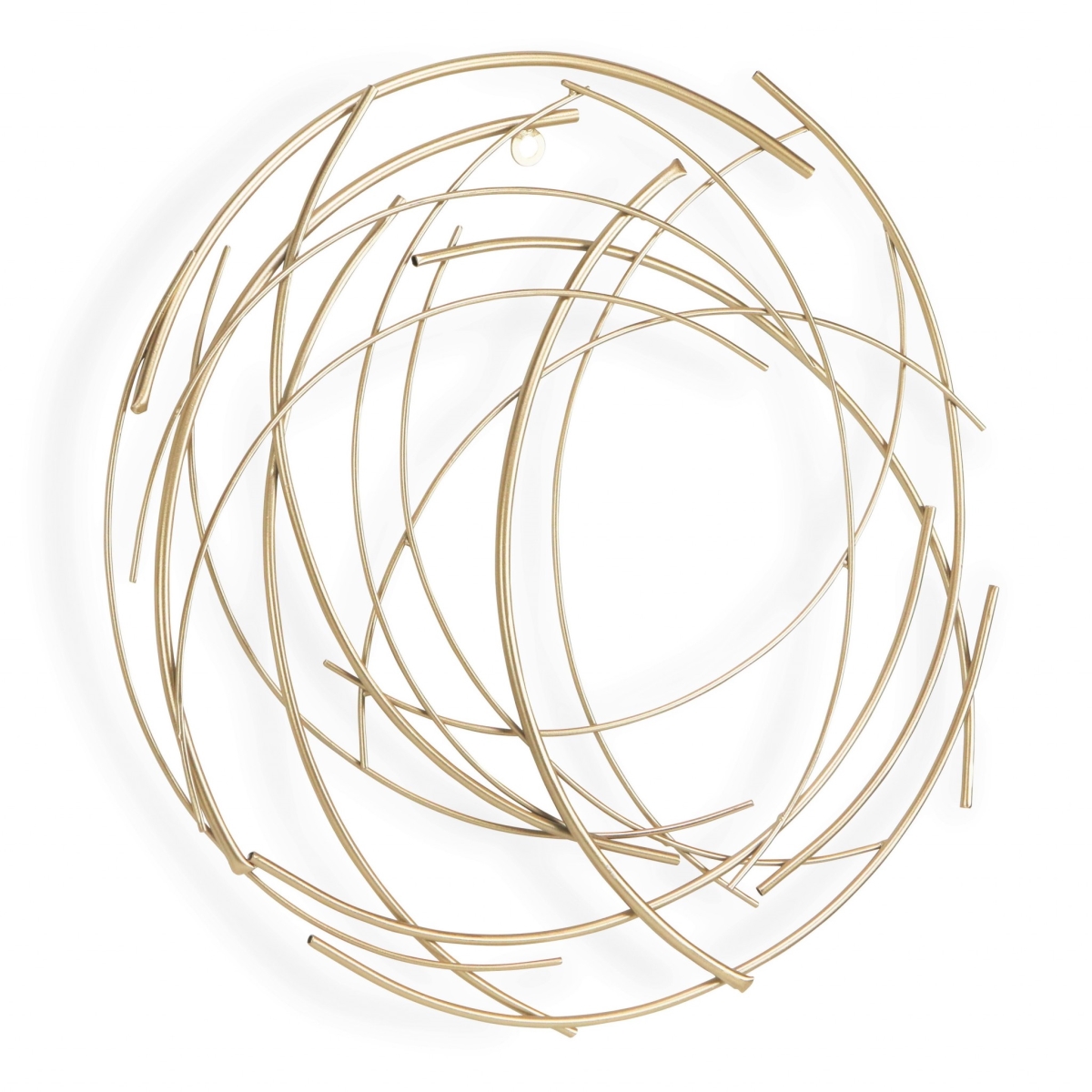 Gold Metal Abstract Round Hanging Wall Art Decor