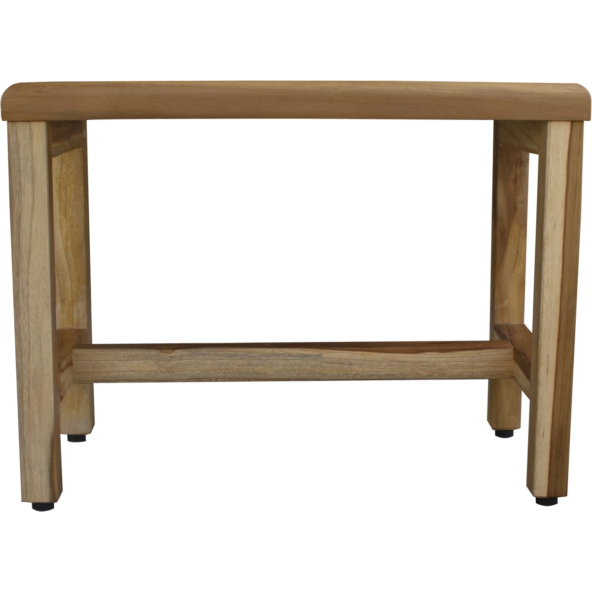 Picture of HomeRoots Furniture 376748 Compact Rectangular Teak Shower Outdoor Bench with Shelf - Natural Finish - 18 x 14 x 24 in.