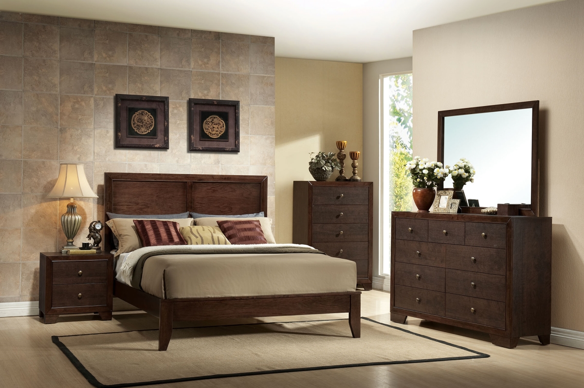 52 x 85 x 80 in. Madison Eastern King Bed  Espresso