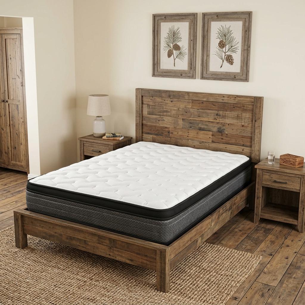 746800 9 in. Full Size Double Foam Medium Euro Top Foam Mattress